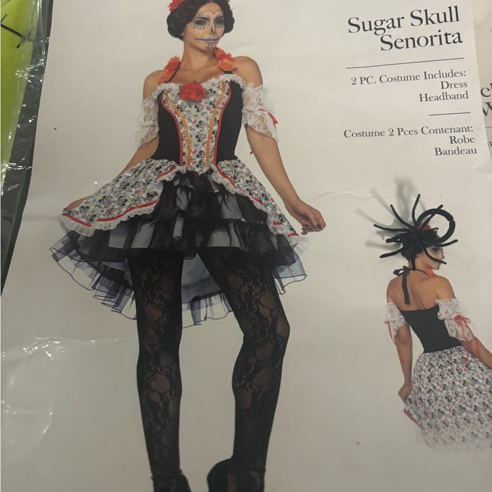 Festive Sugar Skull Senorita Hair Accessory